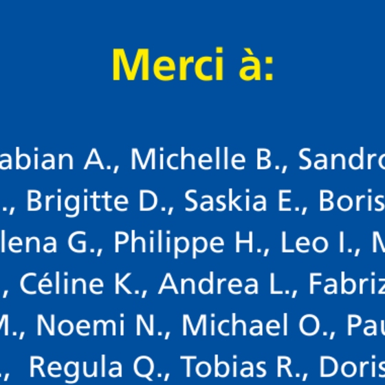 Texte avec écrit "merci à" et en-dessous, liste de noms